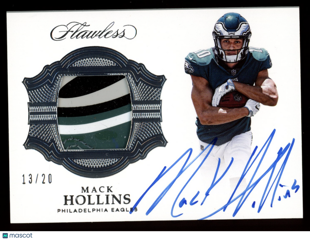 MACK HOLLINS 2017 Panini Flawless Signature Gloves Rookie Patch Auto /20 #SG-MH