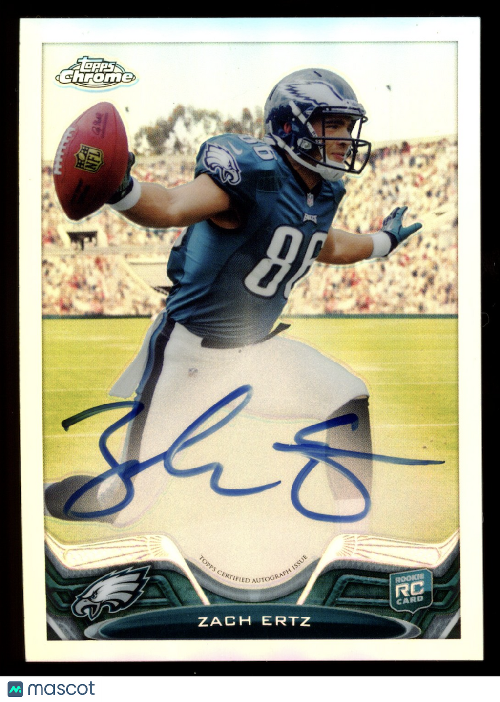 ZACH ERTZ 2013 Topps Chrome Rookie Auto Image Variation Refractor SSP #76 Eagles