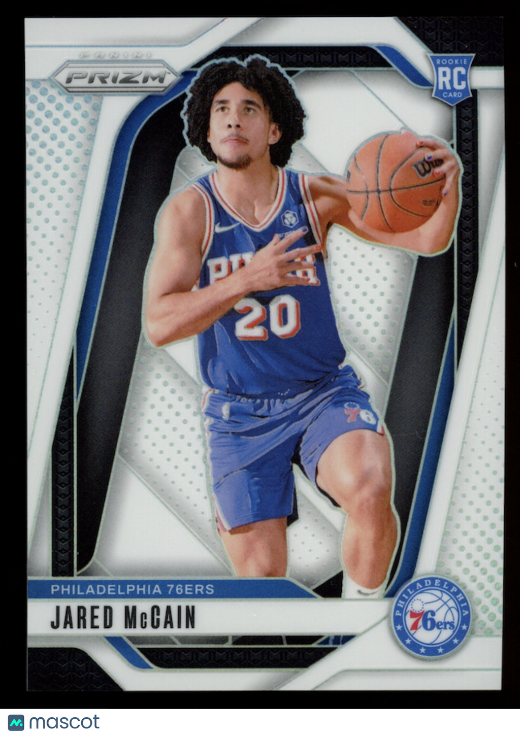 JARED MCCAIN 2024-25 Panini Prizm Rookie White Prizm /175 #222 76ers
