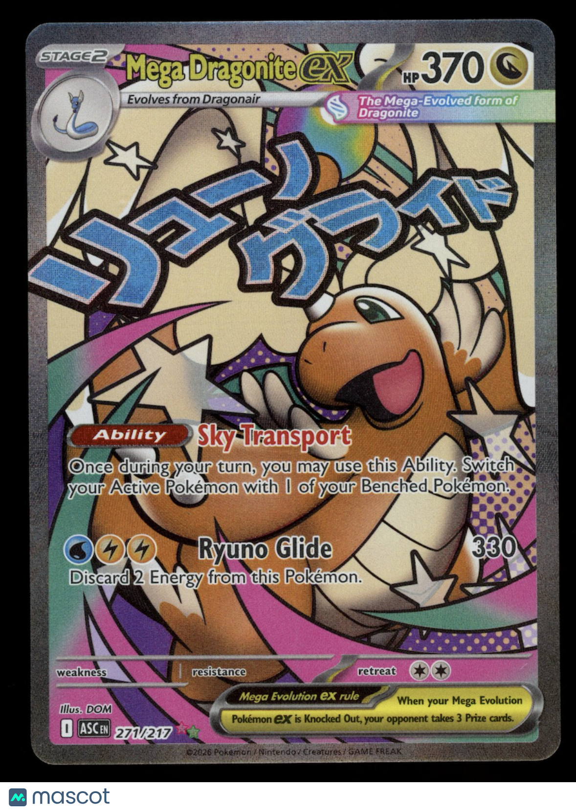 MEGA DRAGONITE EX 2026 Pokemon ME Ascended Heroes Mega Attack Rare #271/217