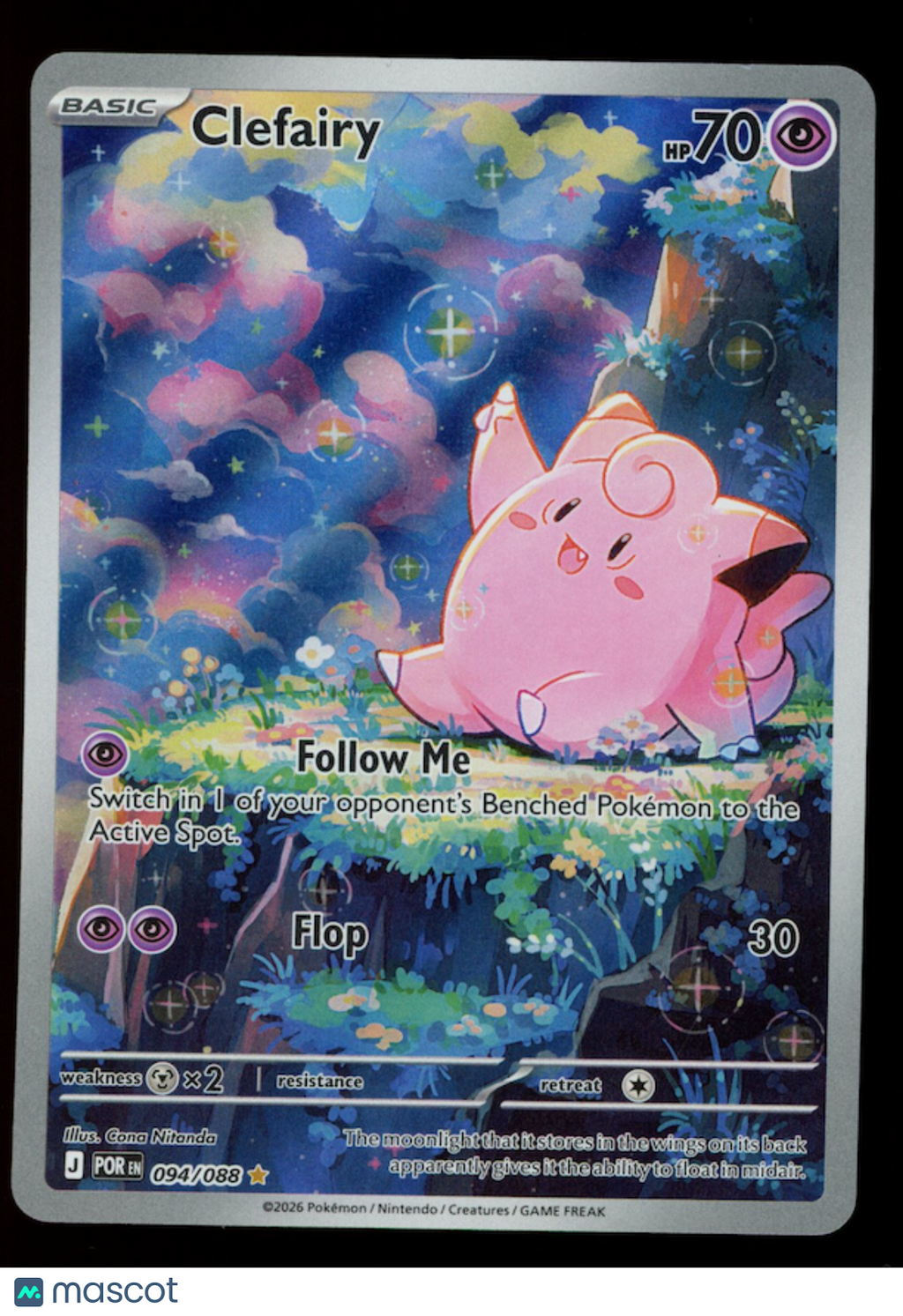 CLEFAIRY 2026 Pokemon Mega Evolution Perfect Order #094/088 Illustration Rare