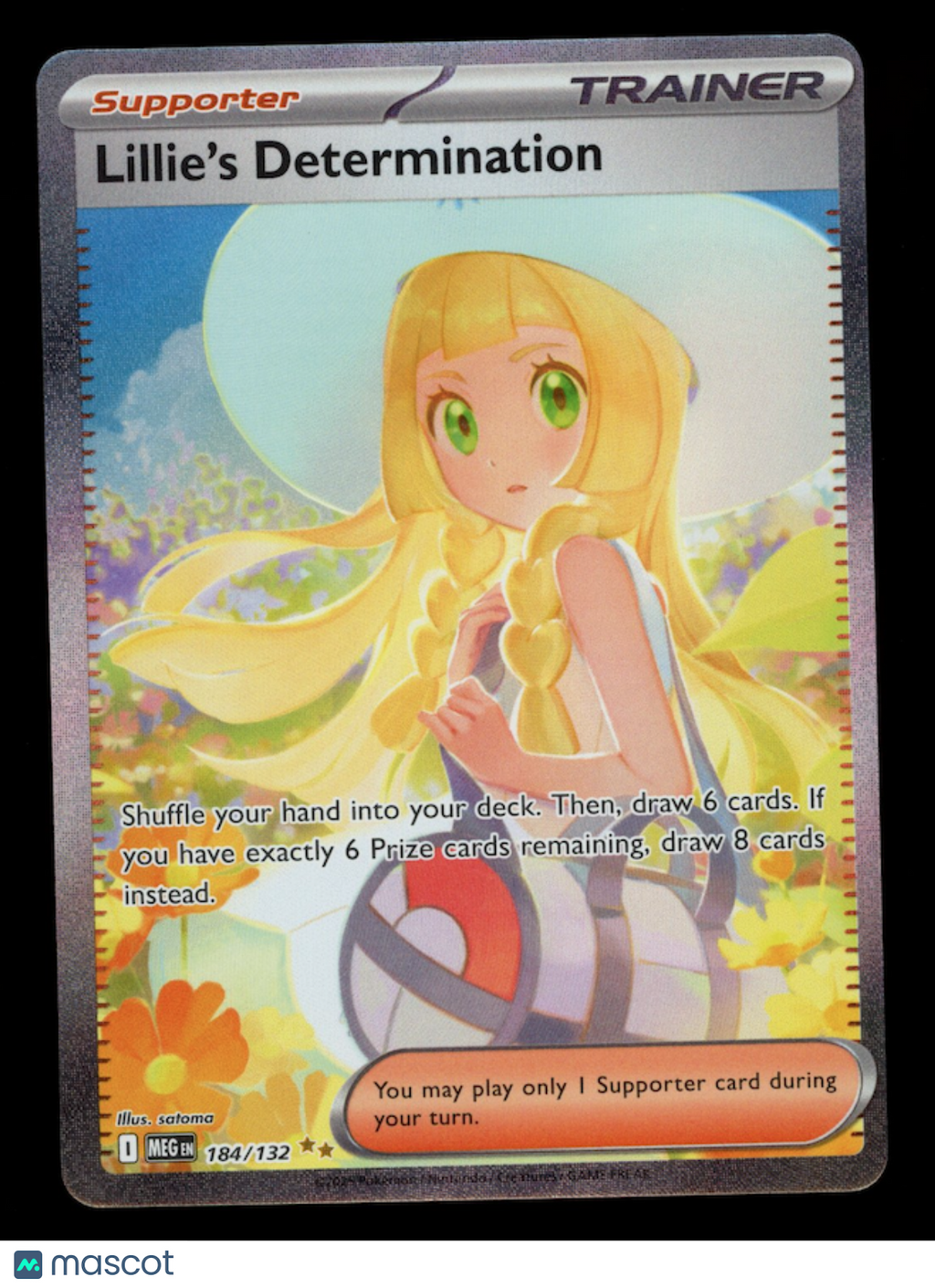 LILLIE'S DETERMINATION Pokemon Mega Evolution #184 Special Illustration Rare