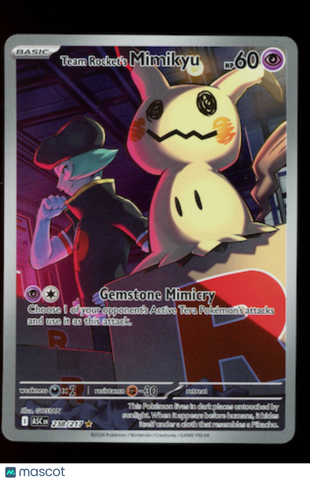 TEAM ROCKET'S MIMIKYU 2026 Pokemon ME Ascended Heroes #238/217 Illustration Rare