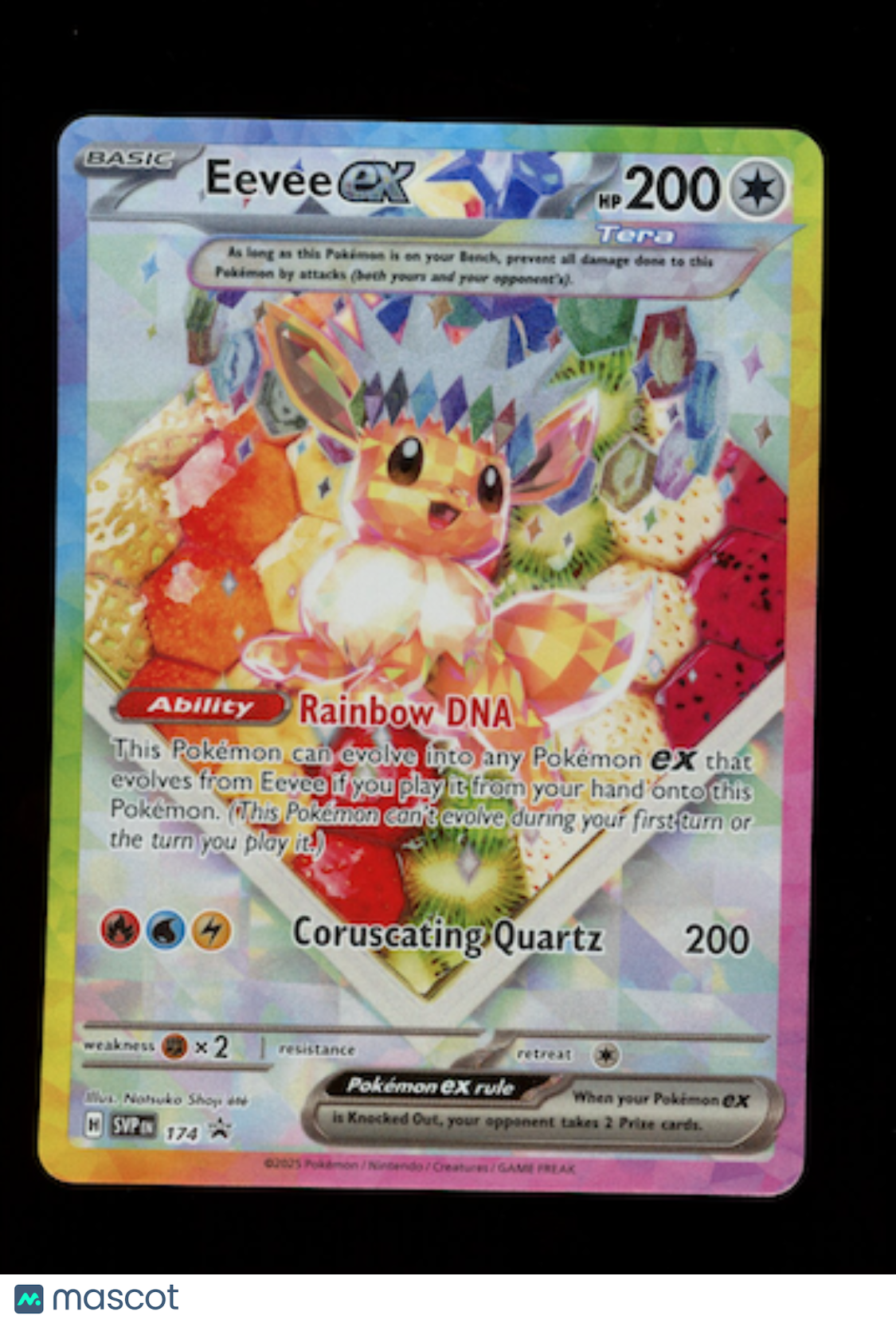 EEVEE EX 2025 Pokemon Scarlet & Violet Black Star Promo Prismatic #174