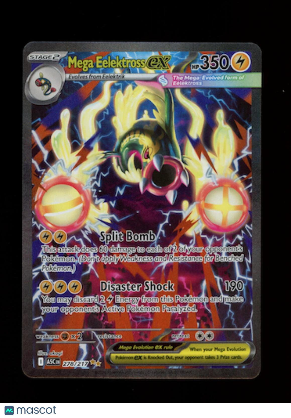 MEGA EELEKTROSS EX 2026 Pokemon Ascended Heroes #278 Special Illustration Rare