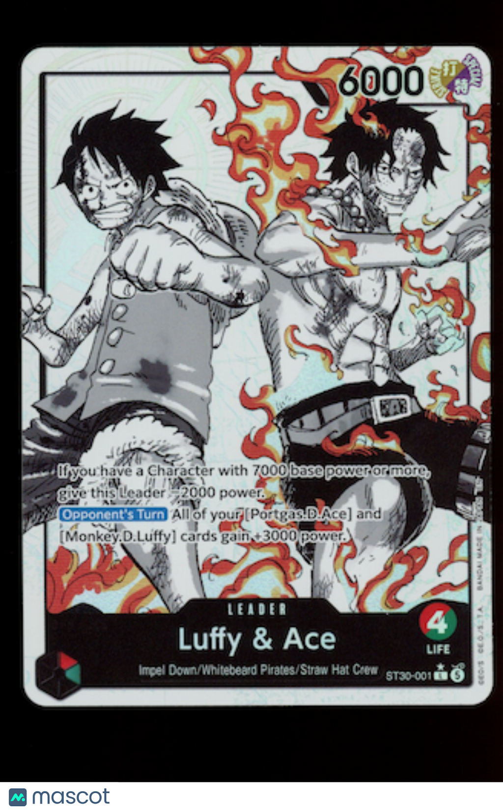 LUFFY & ACE One Piece Card Game Starter Deck EX Alt Art Parallel #ST30-001