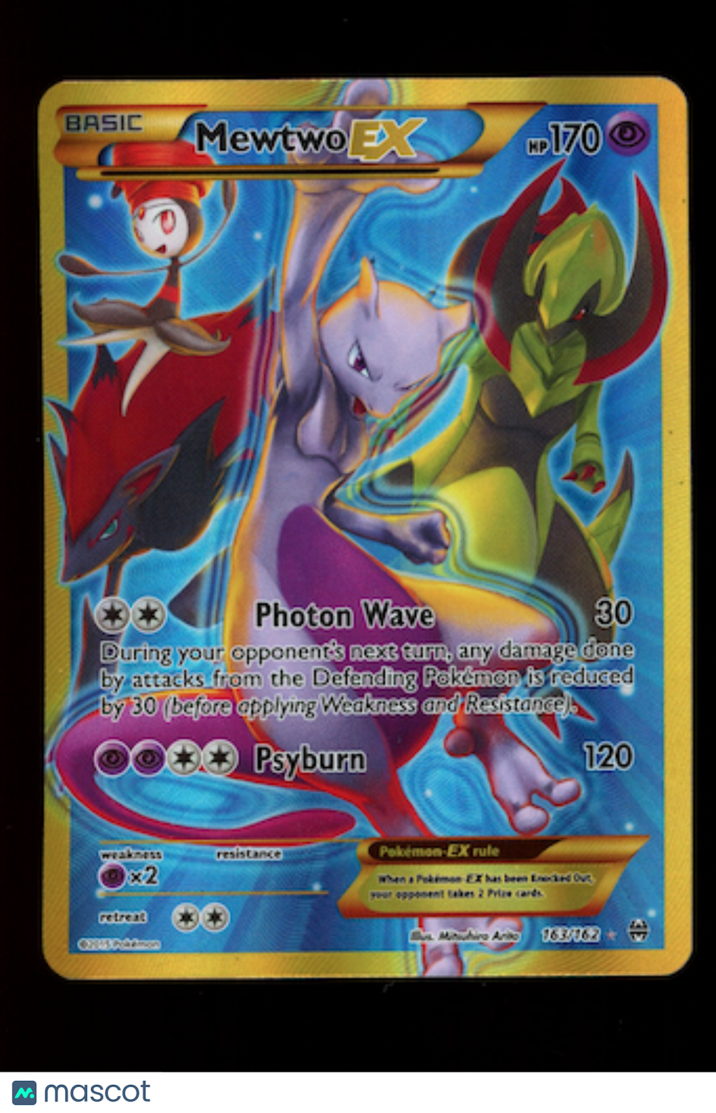 MEWTWO EX 2015 Pokemon XY BREAKthrough Secret Full Art #163/162
