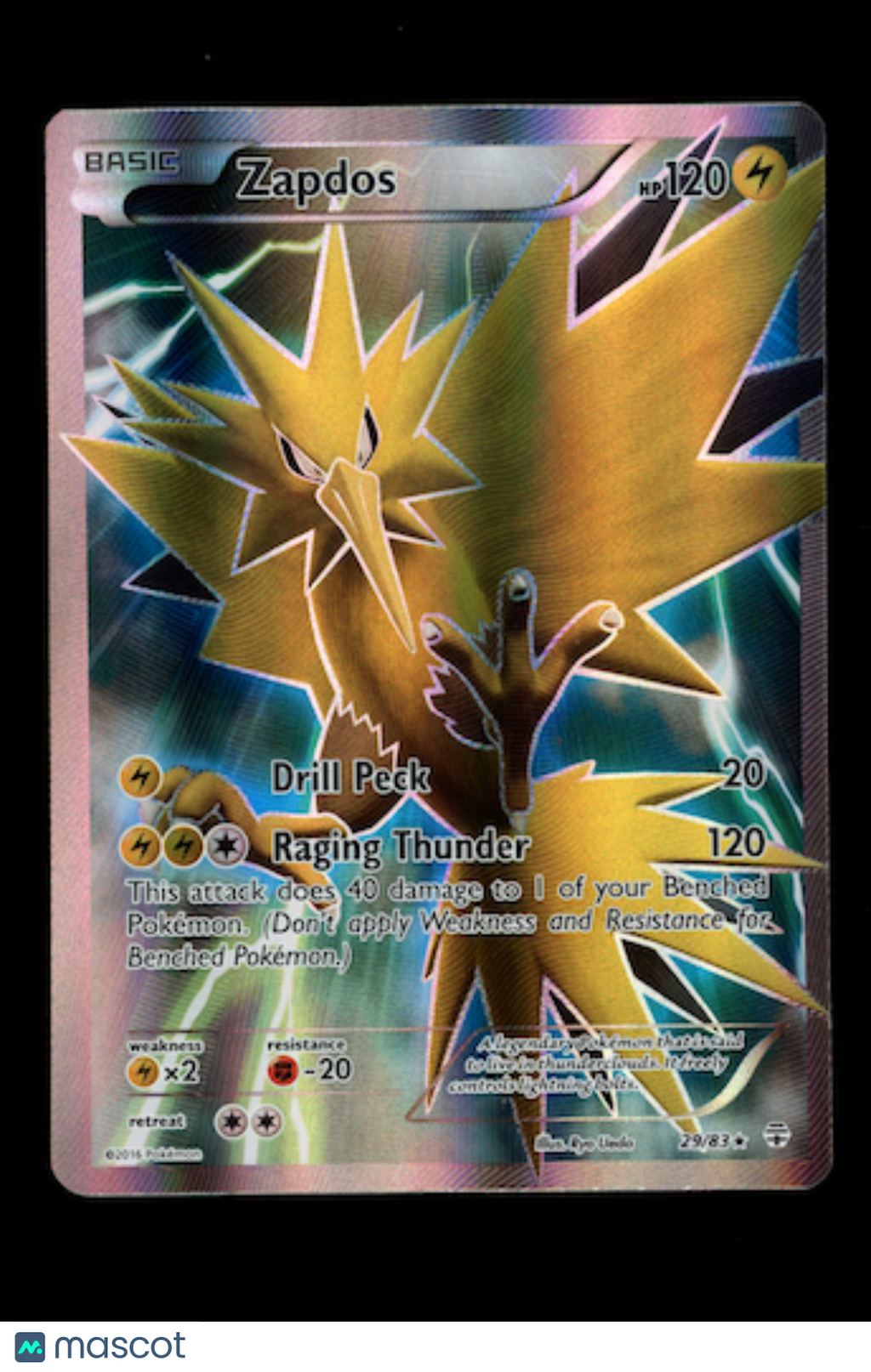 ZAPDOS 2016 Pokemon Generations Holo Rare #29/83