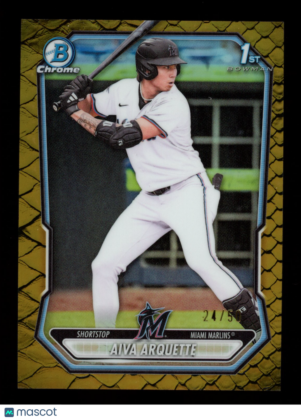 AIVA ARQUETTE 2026 Bowman Chrome 1st Prospect Gold Reptilian /50 #BCP-40 Marlins