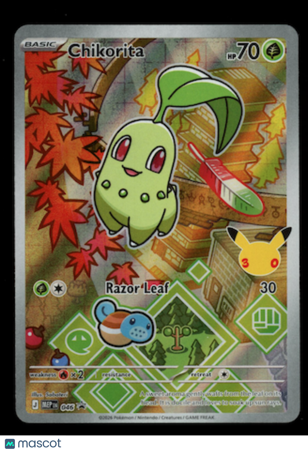 CHIKORITA 2026 Pokemon Mega Evolution Black Star Promo First Partner #046