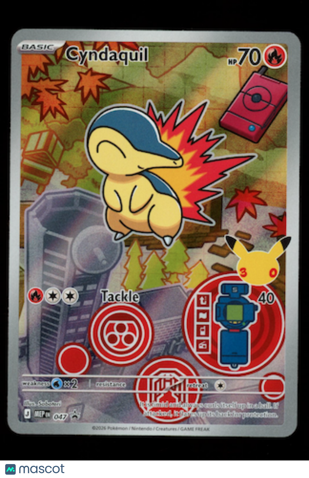CYNDAQUIL 2026 Pokemon Mega Evolution Black Star Promo First Partner #047