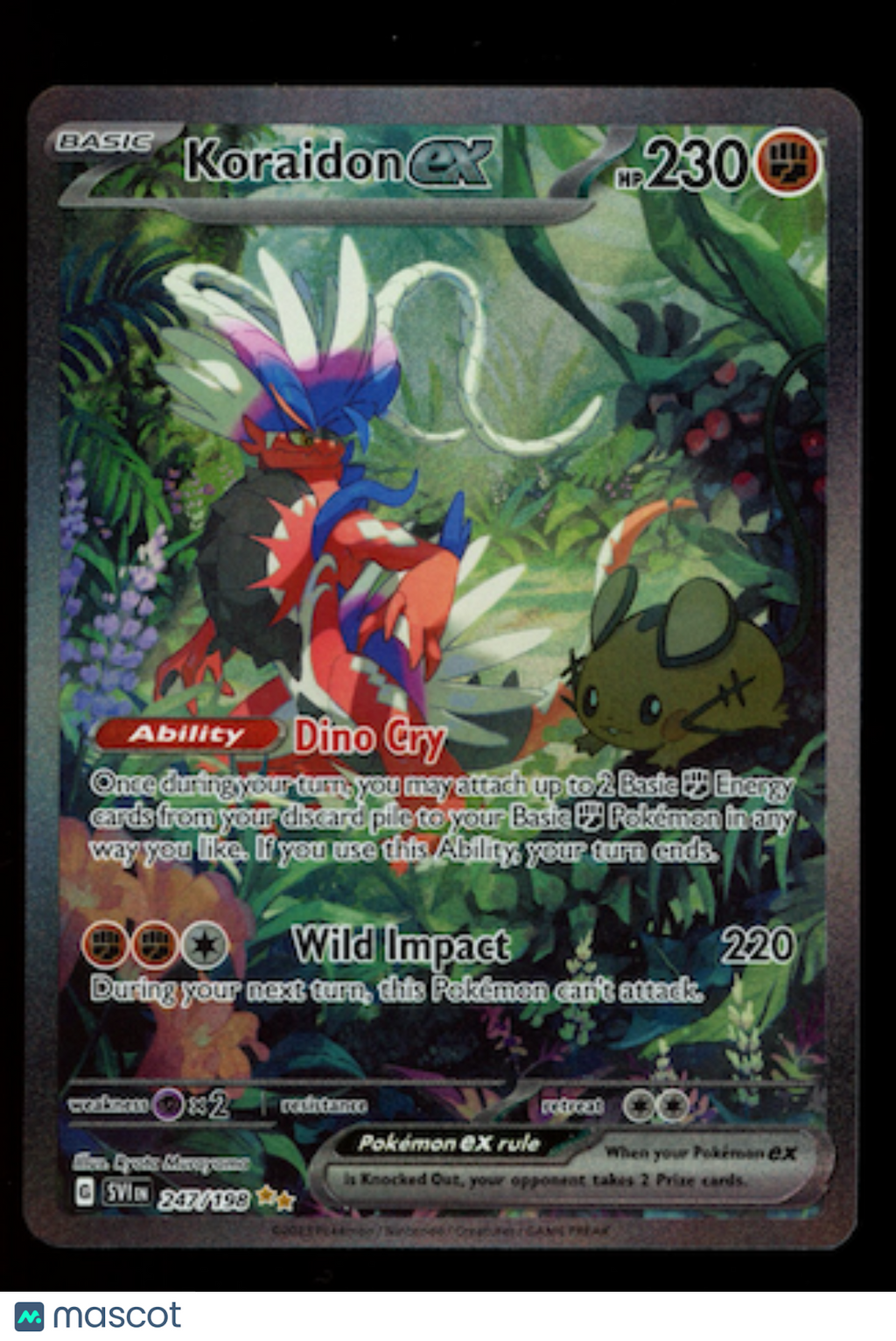 KORAIDON EX 2023 Pokemon Scarlet & Violet #247/198 Special Illustration Rare
