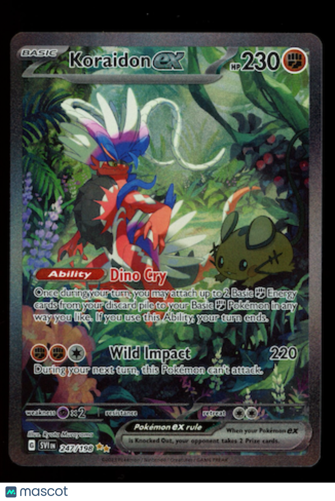 KORAIDON EX 2023 Pokemon Scarlet & Violet #247/198 Special Illustration Rare