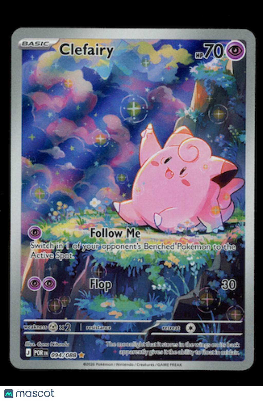 CLEFAIRY 2026 Pokemon Mega Evolution Perfect Order #094/088 Illustration Rare