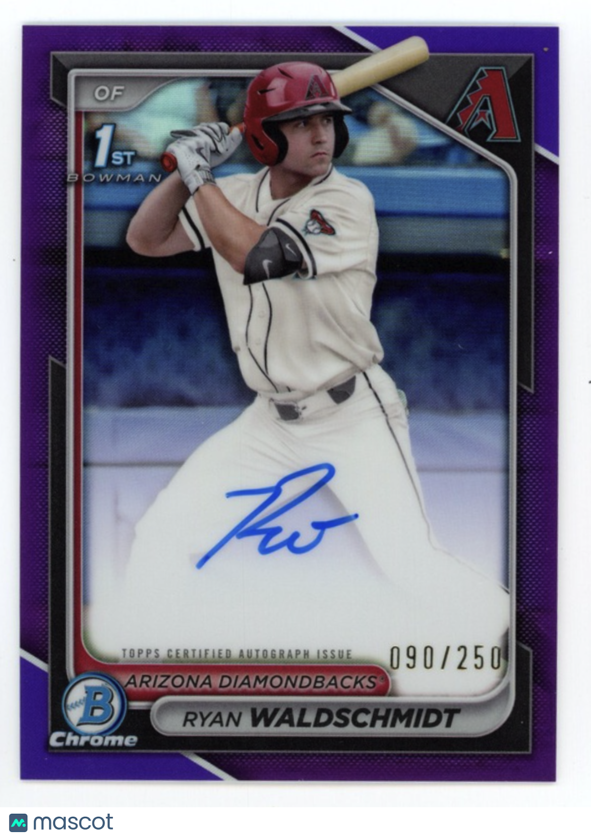RYAN WALDSCHMIDT 2024 Bowman Chrome 1st Purple Refractor Auto /250 #CPA-RW