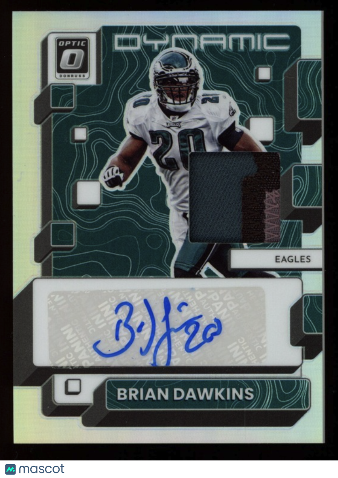 BRIAN DAWKINS 2022 Donruss Optic Dynamic Patch Auto Prizm /49 #DPA-BD Eagles