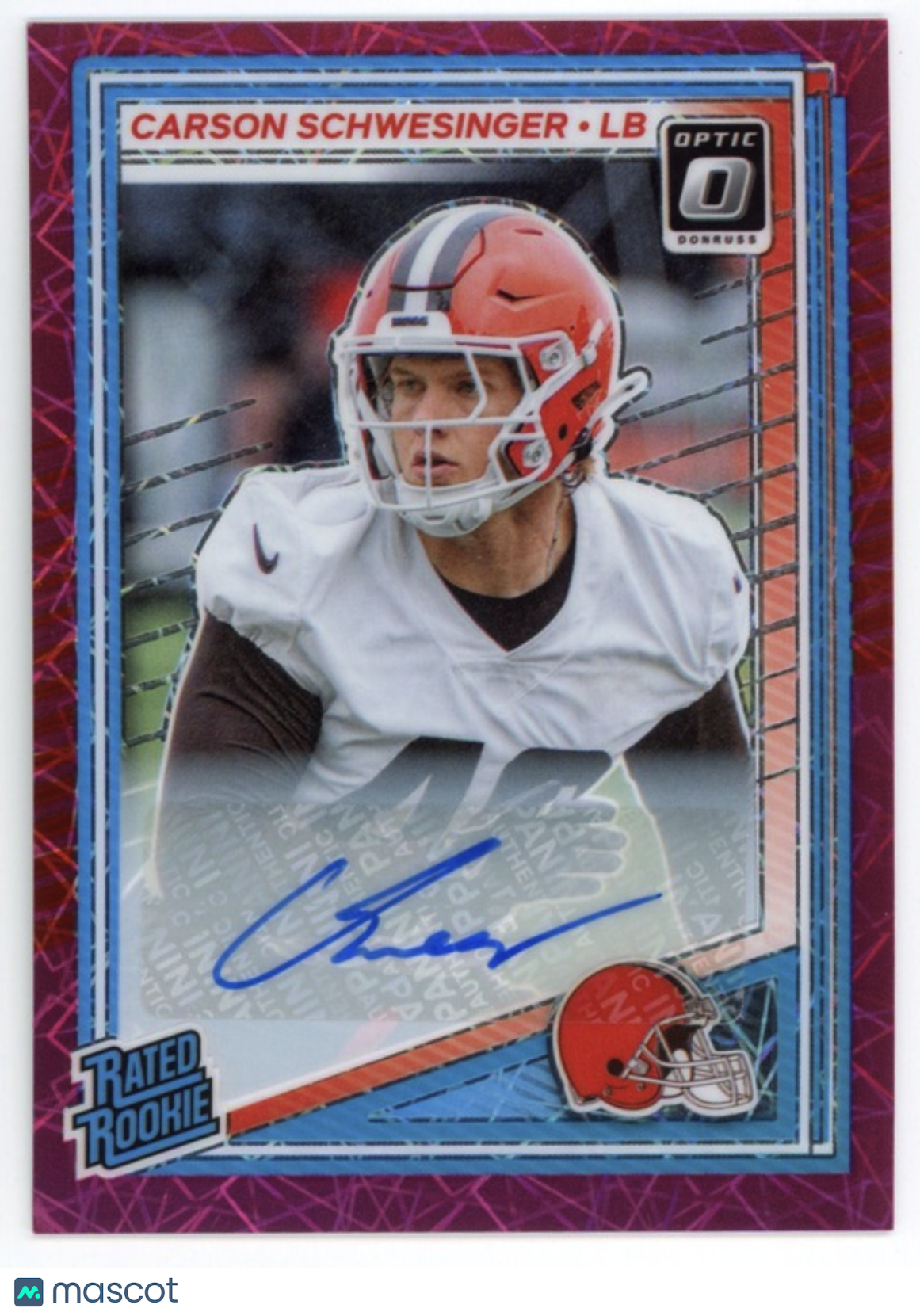 CARSON SCHWESINGER 2025 Donruss Optic Rated Rookie Pink Velocity Auto /75 #217