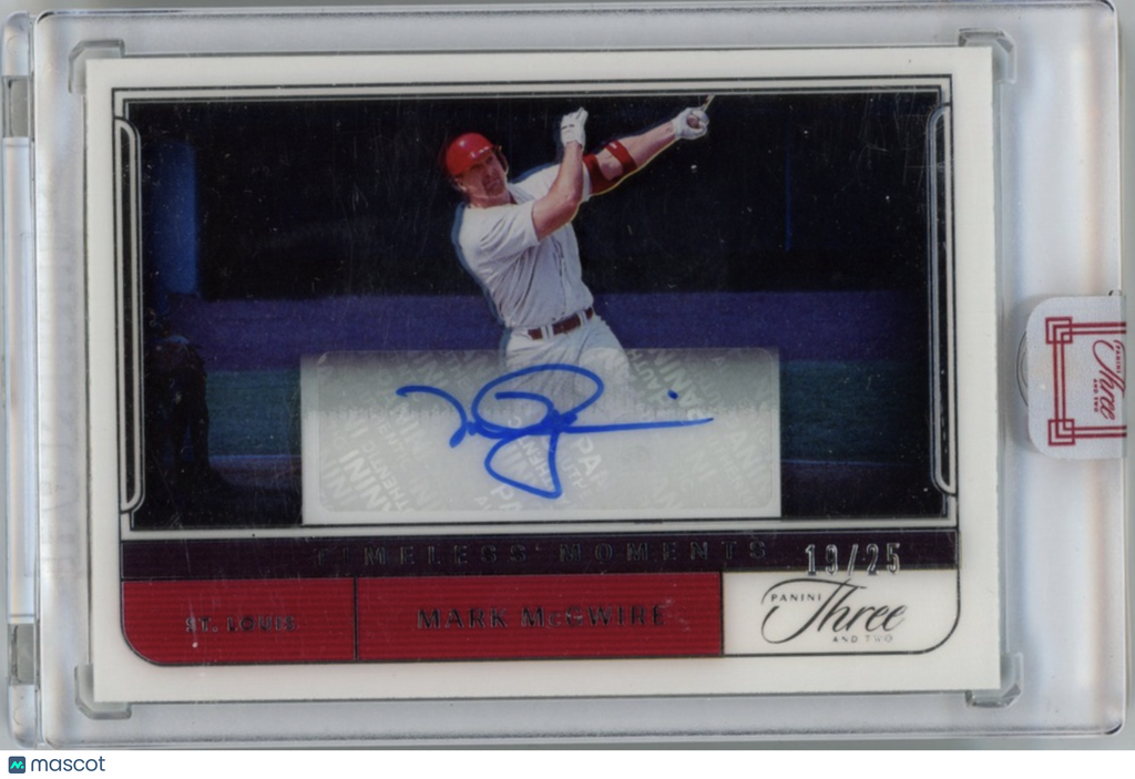MARK MCGWIRE 2022 Panini Three and Two Timeless Moments Auto /25 #TMA-MM