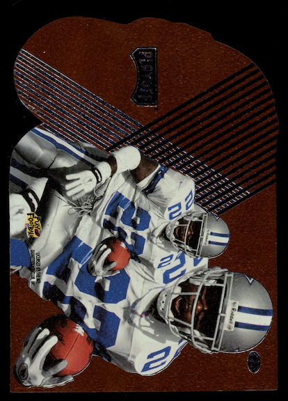 EMMITT SMITH 1997 Playoff Contenders Leather Helmet Die-Cut #22 Cowboys