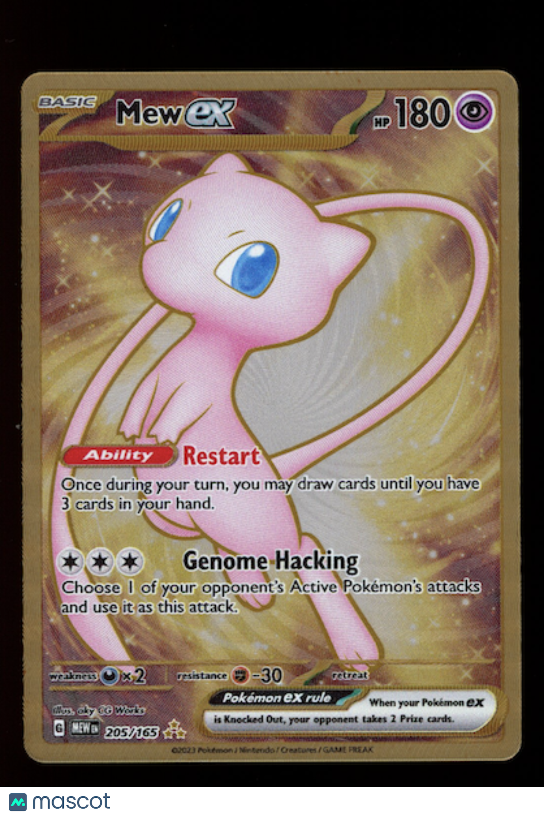 MEW METAL 2023 Pokemon Scarlet & Violet 151 UPC Metal Promo Card #205/165