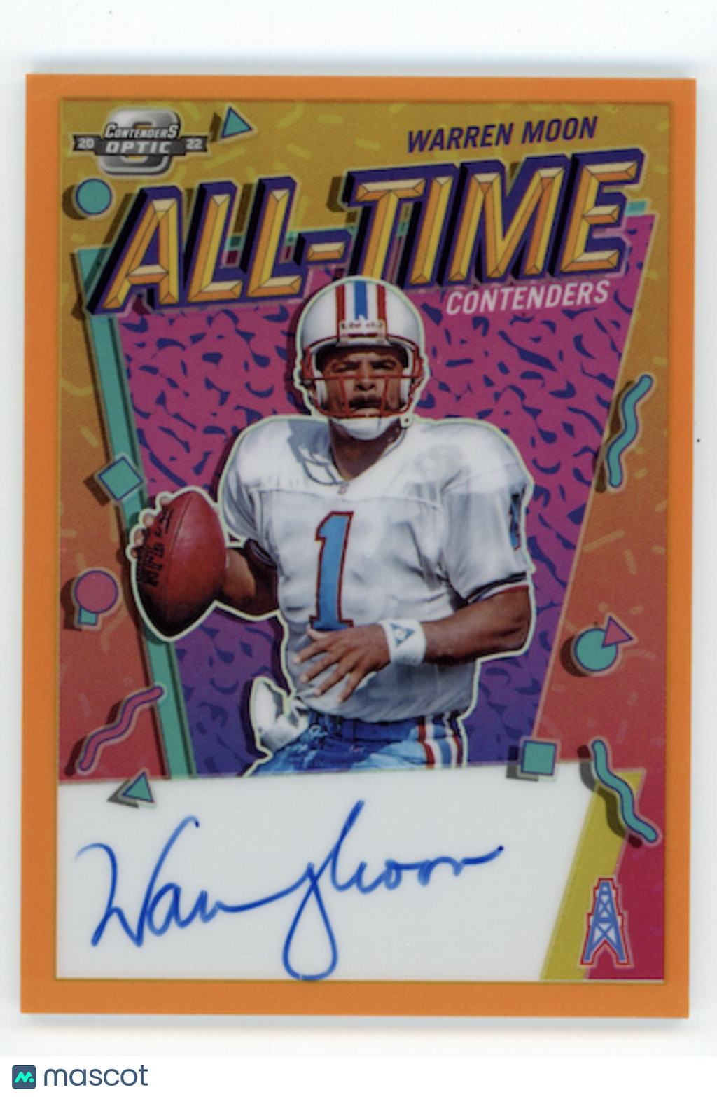 WARREN MOON 2022 Panini Contenders Optic All-Time Auto Orange Prizm /25 #ATC-WM