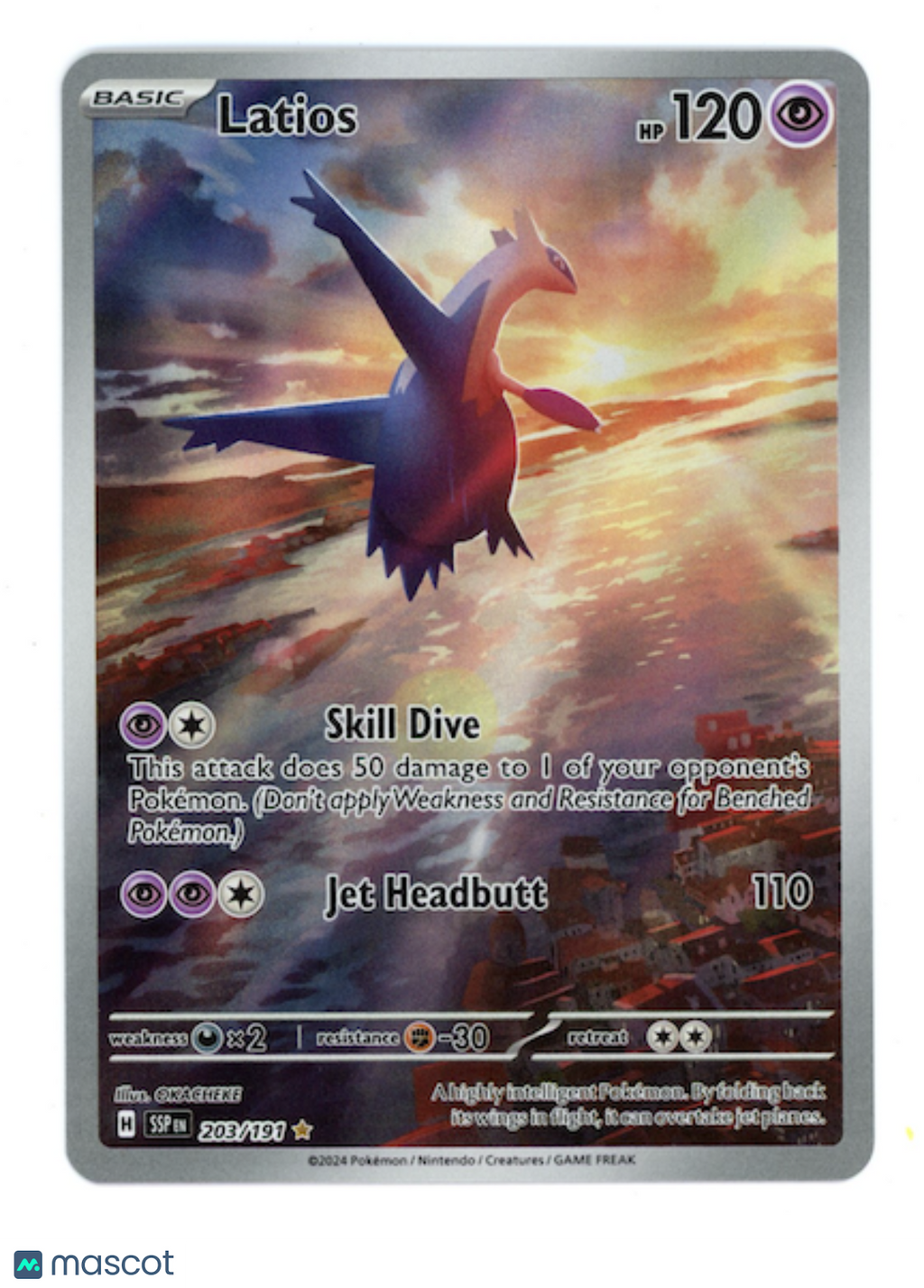 LATIOS 2024 Pokemon S&V Surging Sparks #203/191 Illustration Rare