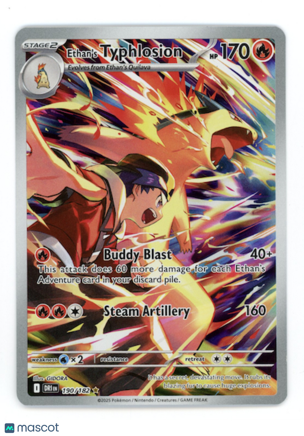 ETHAN'S TYPHLOSION 2025 Pokemon Destined Rivals #190/182 Illustration Rare