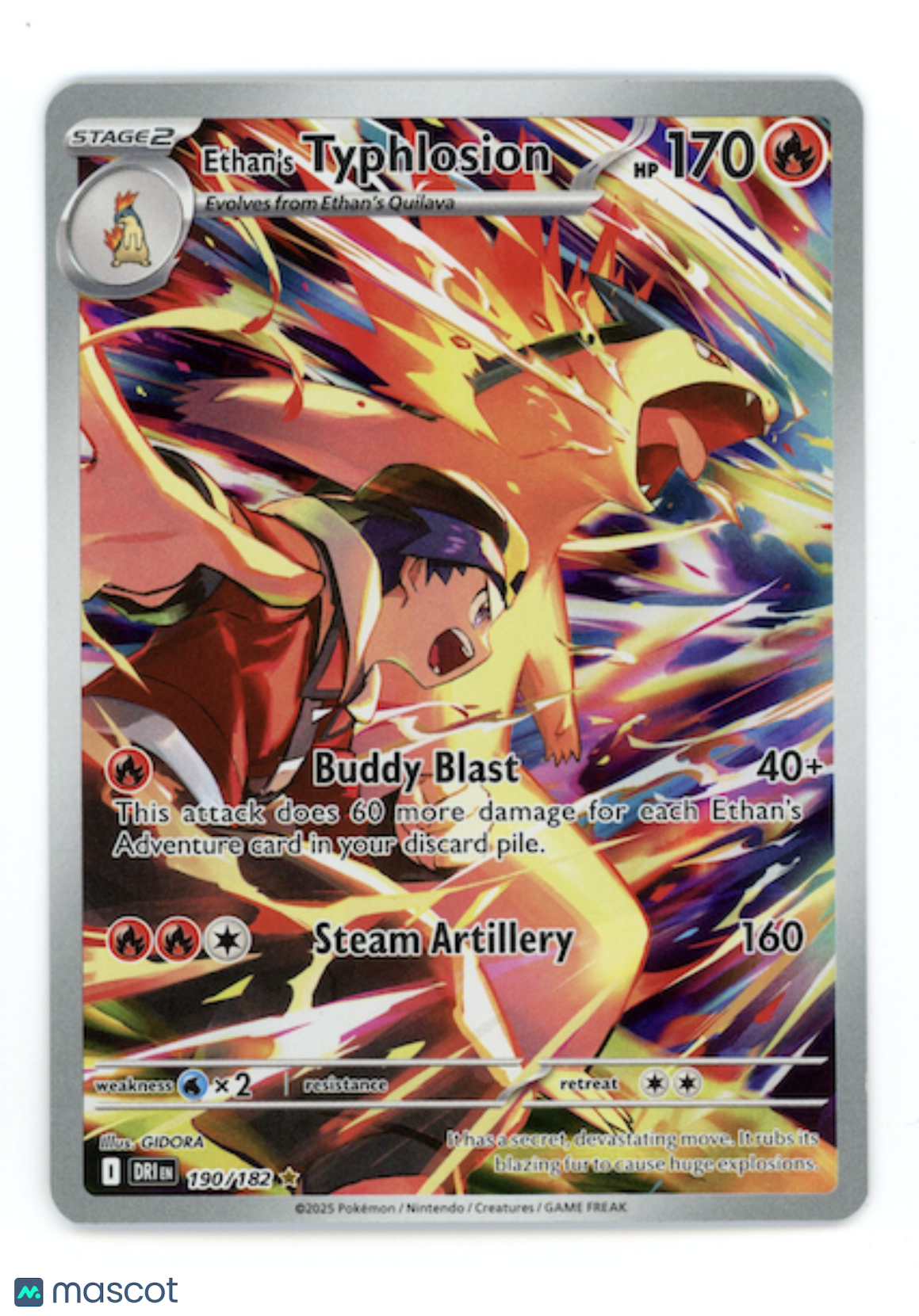 ETHAN'S TYPHLOSION 2025 Pokemon Destined Rivals #190/182 Illustration Rare