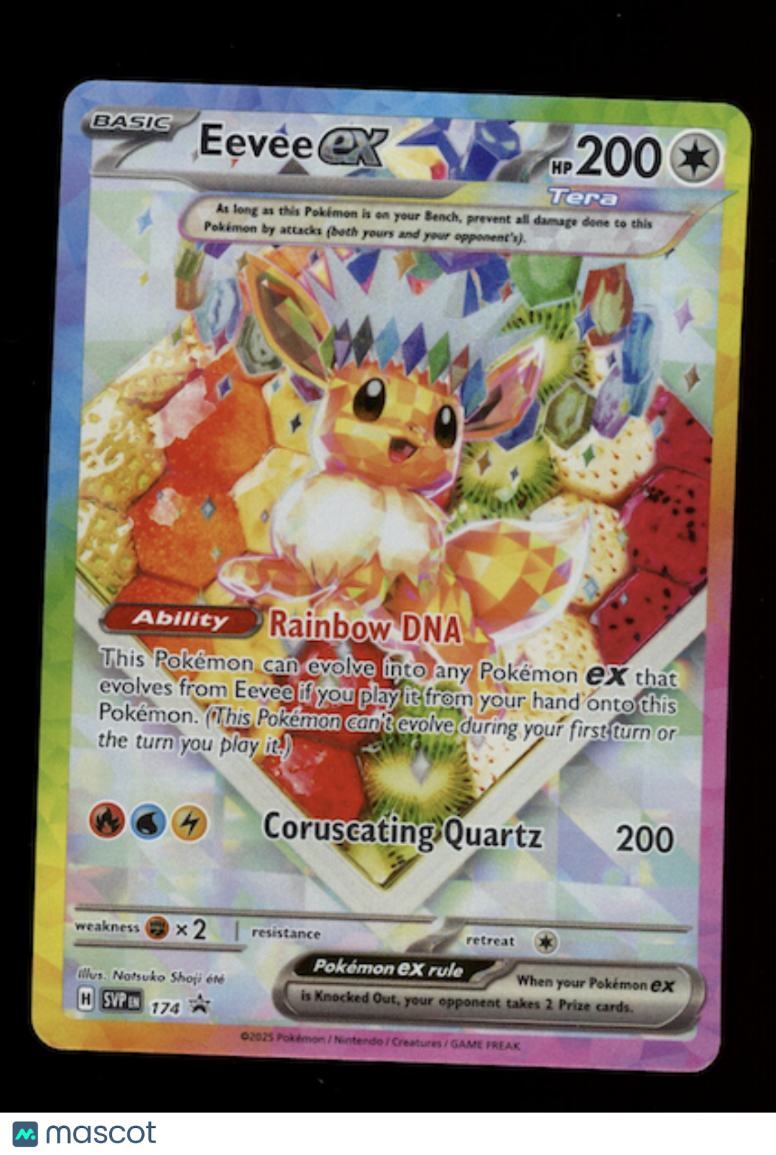 EEVEE EX 2025 Pokemon Scarlet & Violet Black Star Promo Prismatic #174