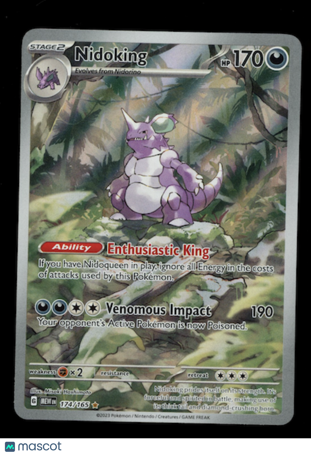 NIDOKING 2023 Scarlet & Violet MEW 151 #174/165 Illustration Rare