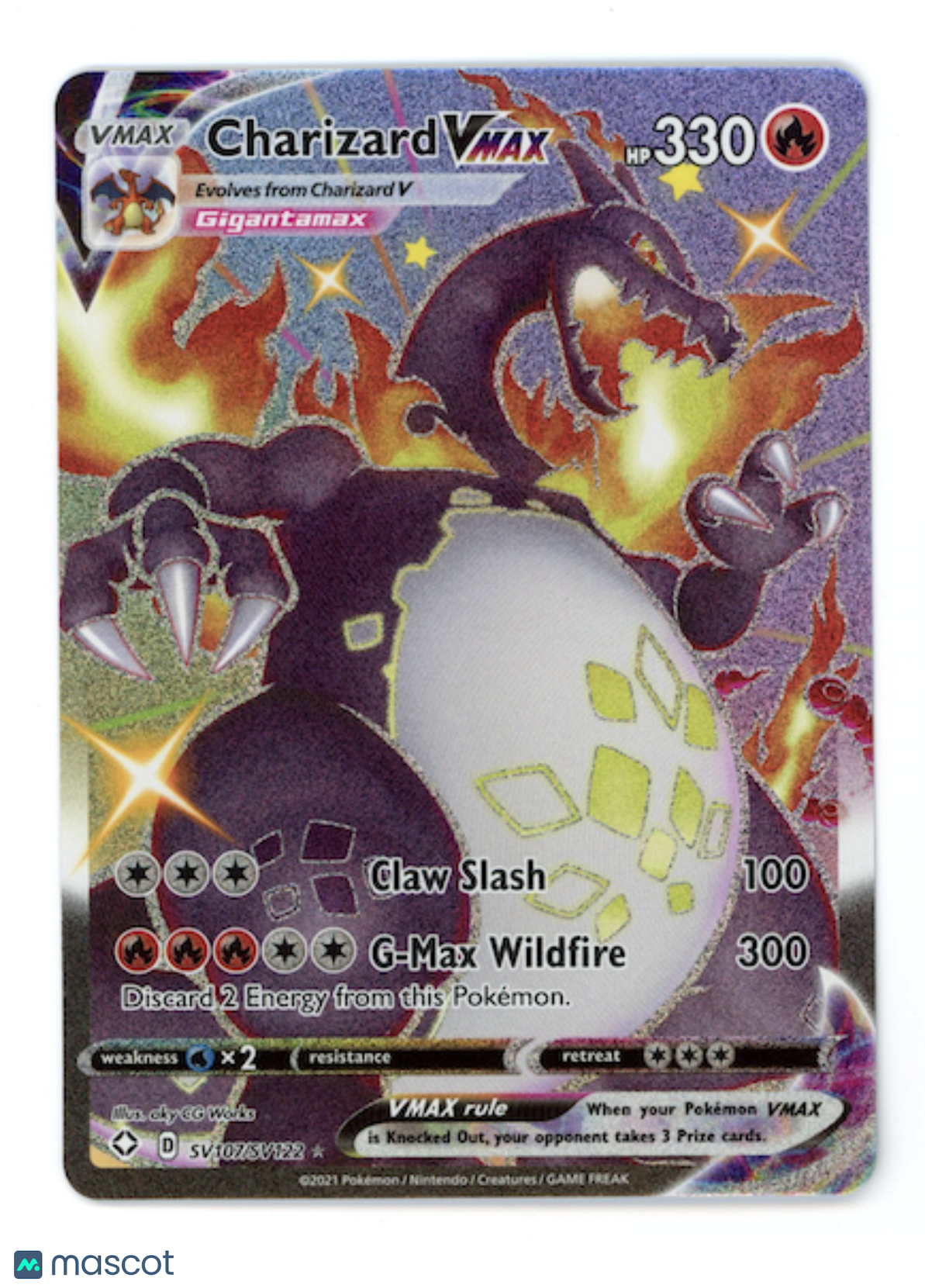 CHARIZARD VMAX 2021 Pokemon SWSH Shining Fates Shiny Vault #SV107 Holo Rare