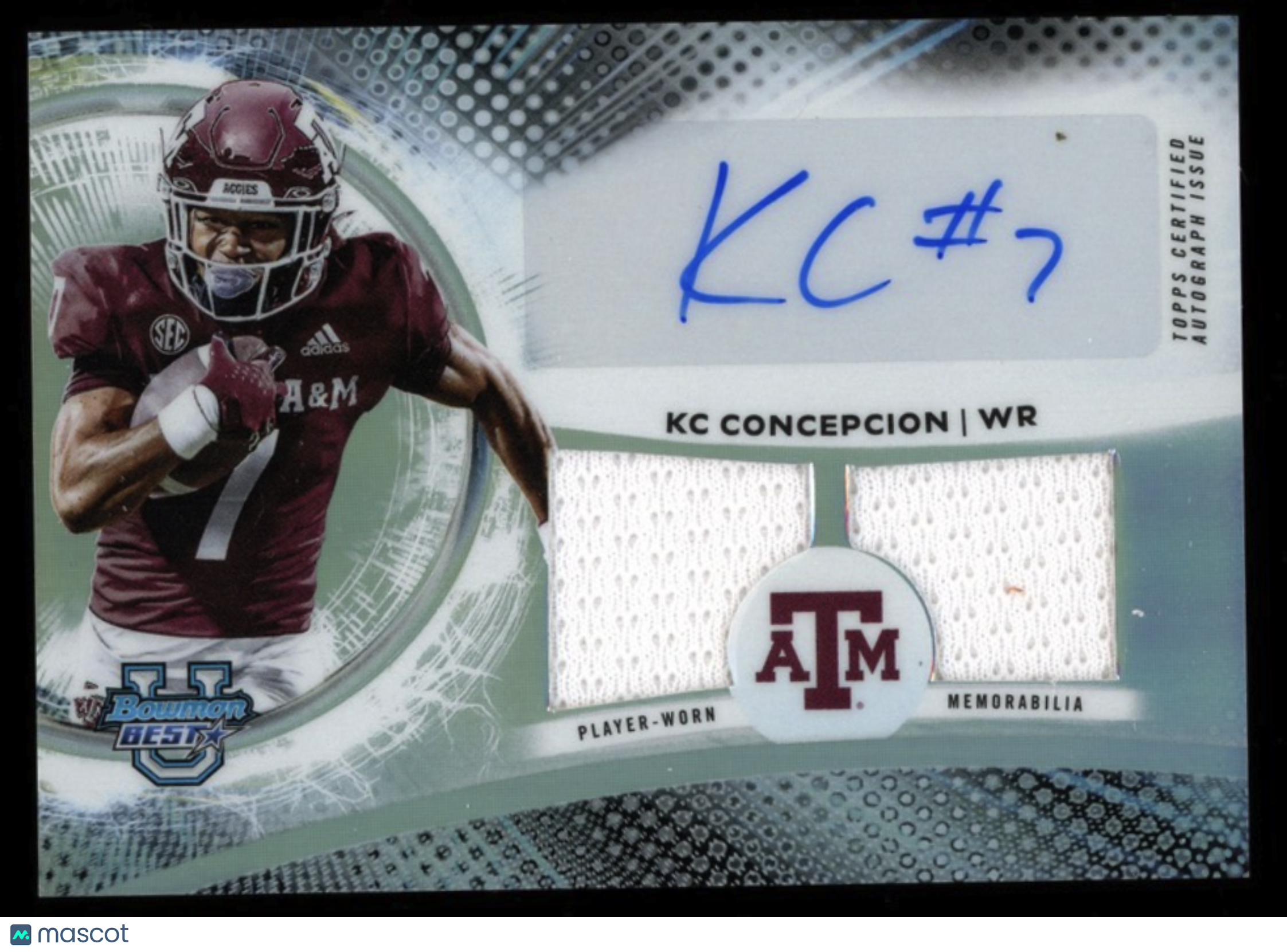 KC CONCEPCION 2025 Bowman University Best Dual Patch Auto Refractor #DRA-KC
