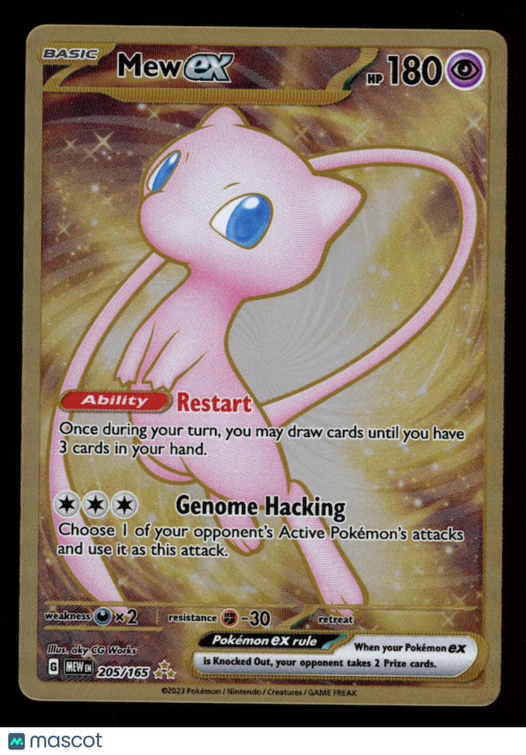 MEW METAL 2023 Pokemon Scarlet & Violet 151 UPC Metal Promo Card #205/165