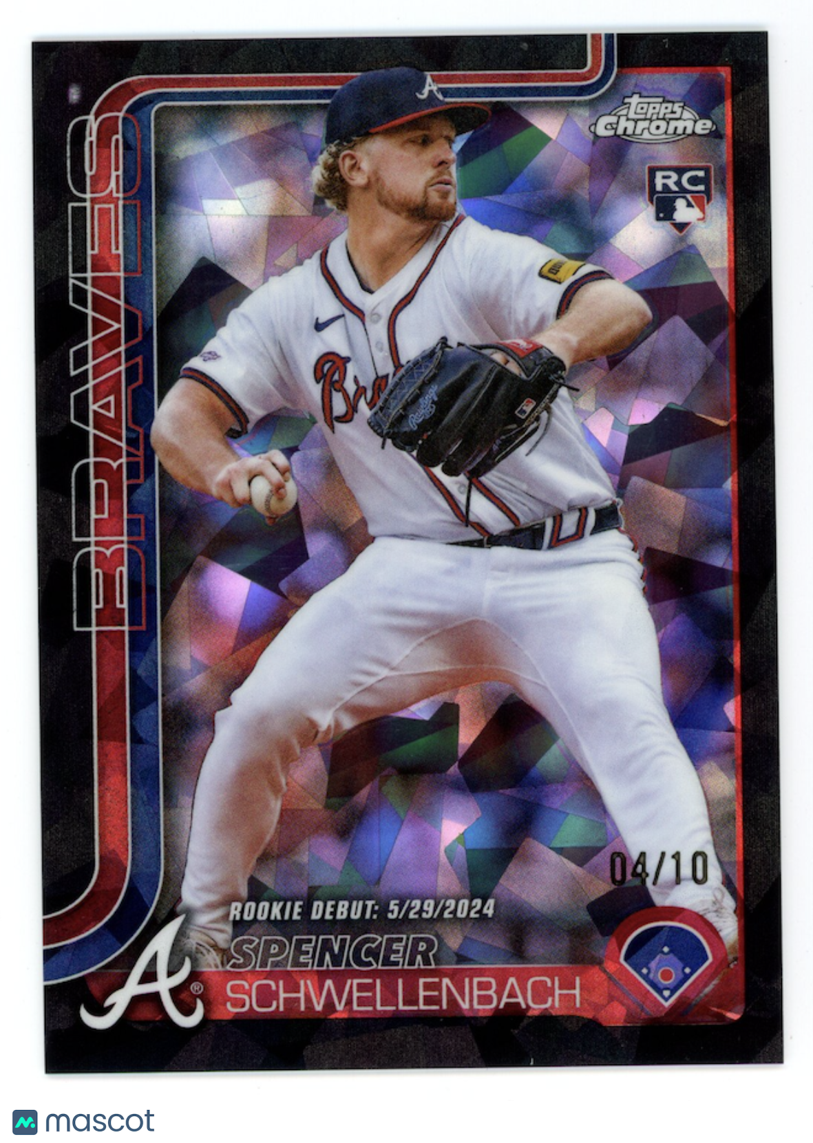 SPENCER SCHWELLENBACH 2025 Topps Chrome Update Sapphire Rookie Black /10 #USC132