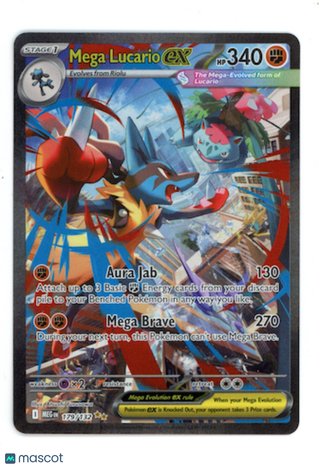 MEGA LUCARIO EX 2025 Pokemon Mega Evolution #179/132 Special Illustration Rare