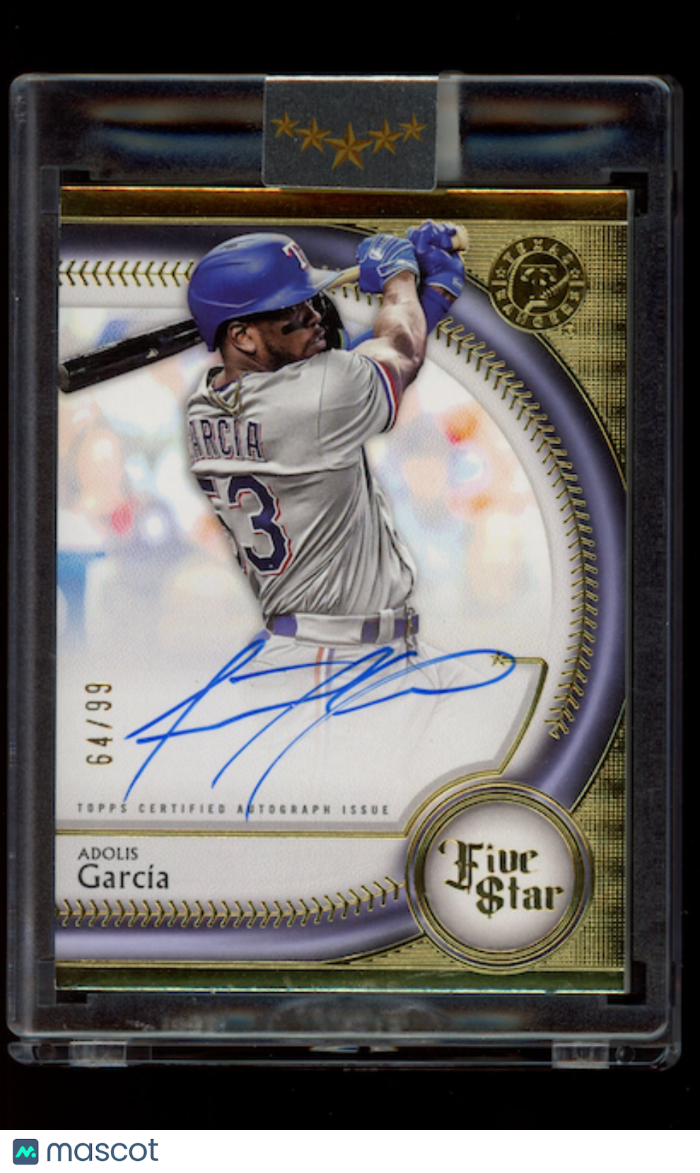 ADOLIS GARCIA 2024 Topps Five Star Auto /99 #FSA-AG Rangers