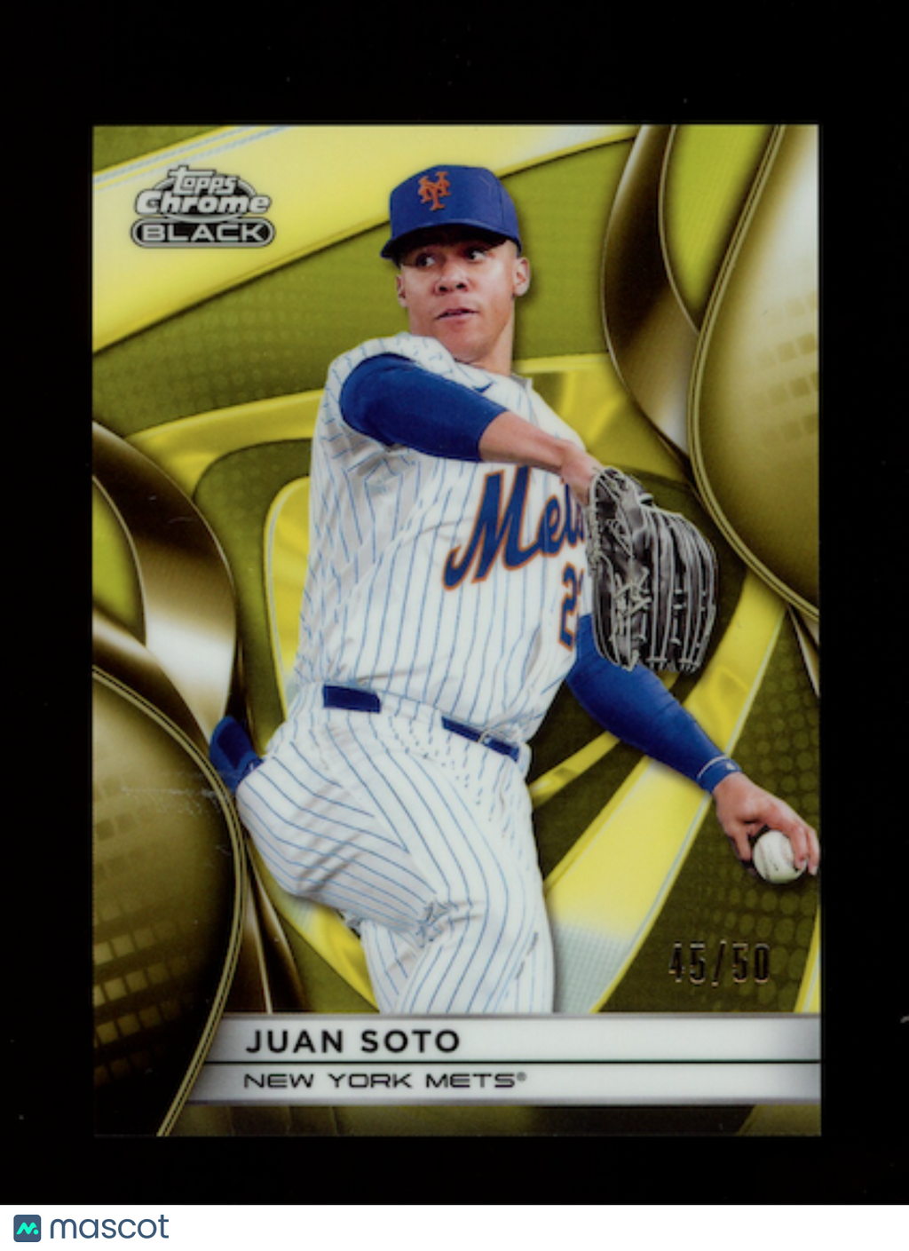 JUAN SOTO 2025 Topps Chrome Black Gold Refractor /50 #130 Mets