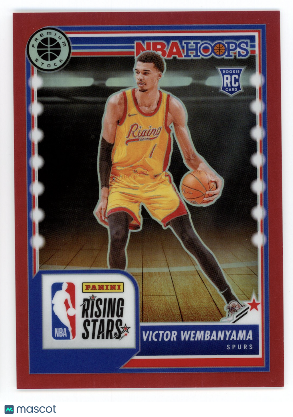 VICTOR WEMBANYAMA 2023-24 NBA Hoops Premium Rising Stars Red Rookie /275 #282