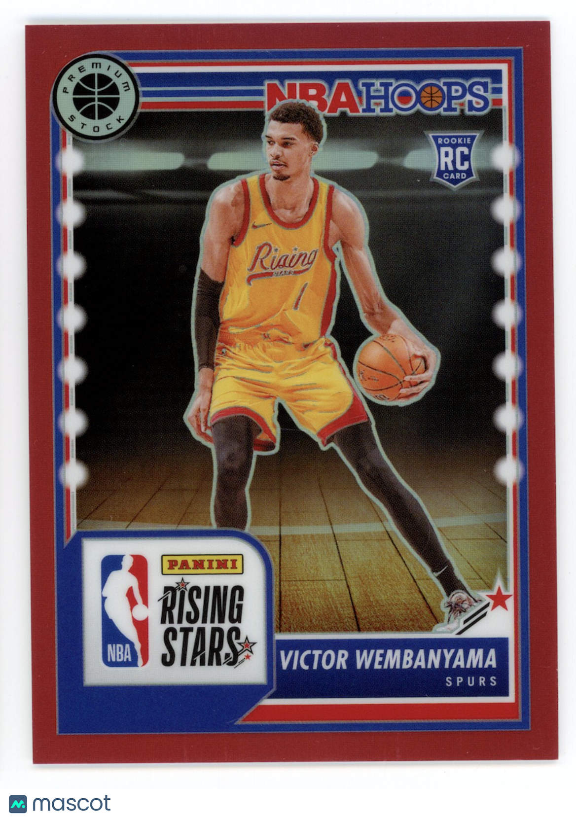 VICTOR WEMBANYAMA 2023-24 NBA Hoops Premium Rising Stars Red Rookie /275 #282