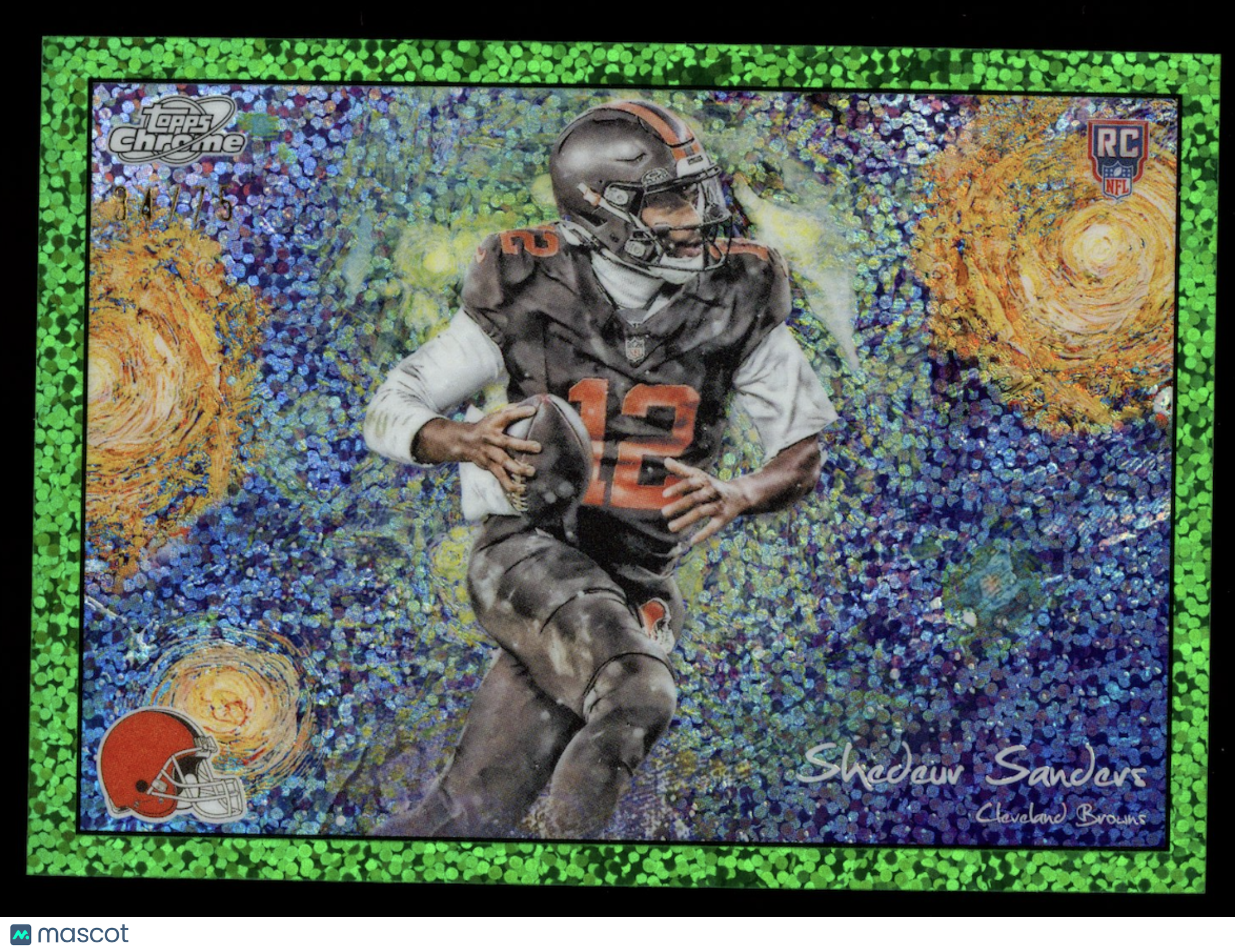 SHEDEUR SANDERS 2025 Topps Chrome Stars In The Night Green Space Dust /75 #STN-3