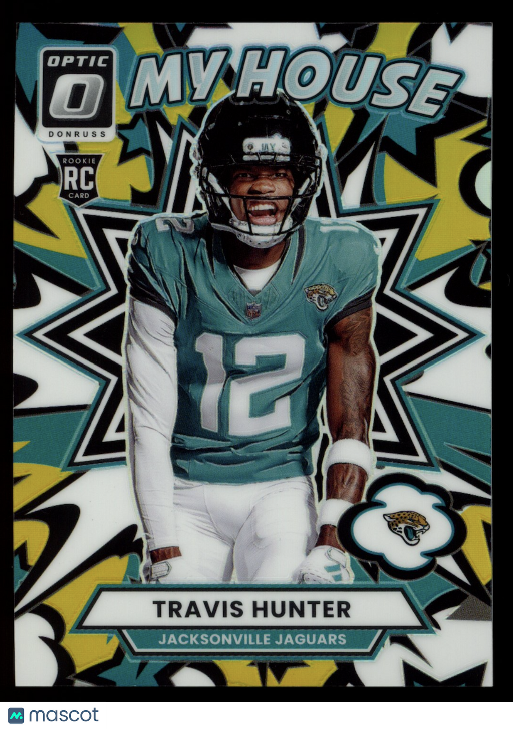 TRAVIS HUNTER 2025 Panini Donruss Optic My House Rookie Gold Prizm /10 SSP #3