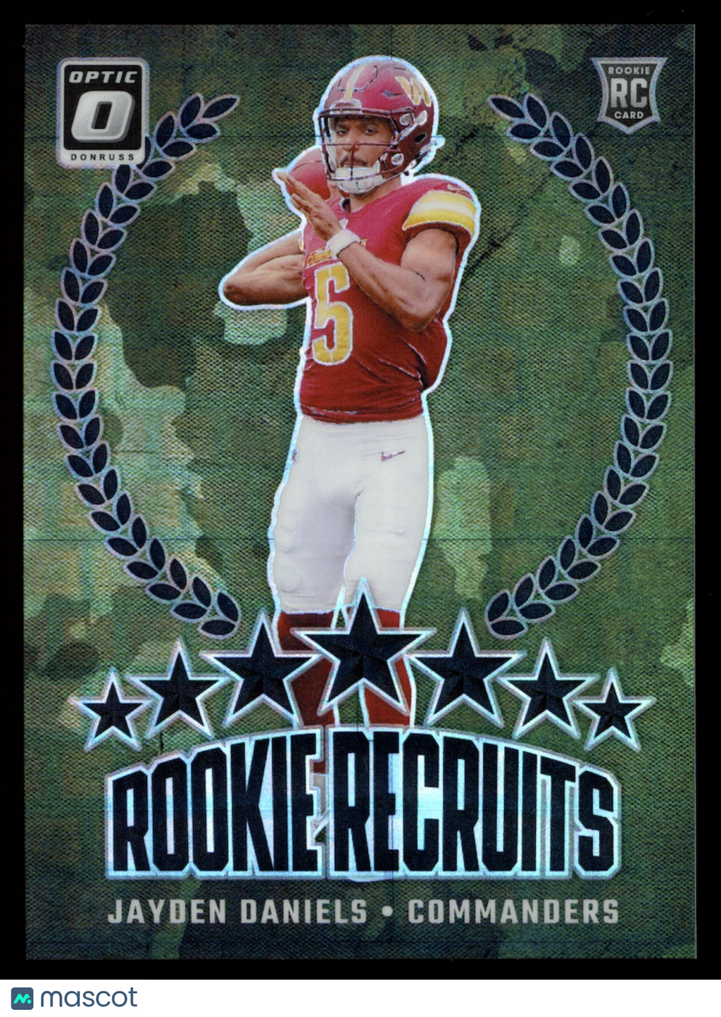 JAYDEN DANIELS 2024 Donruss Optic Rookie Recruits Black Pandora Prizm /25 #7