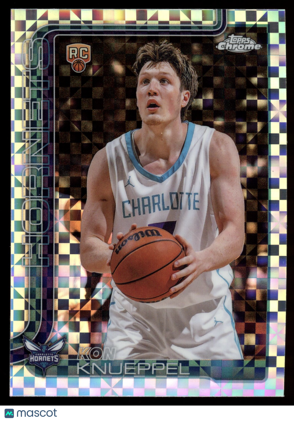 KON KNUEPPEL 2025-26 Topps Chrome X-Fractor Rookie #254 Hornets