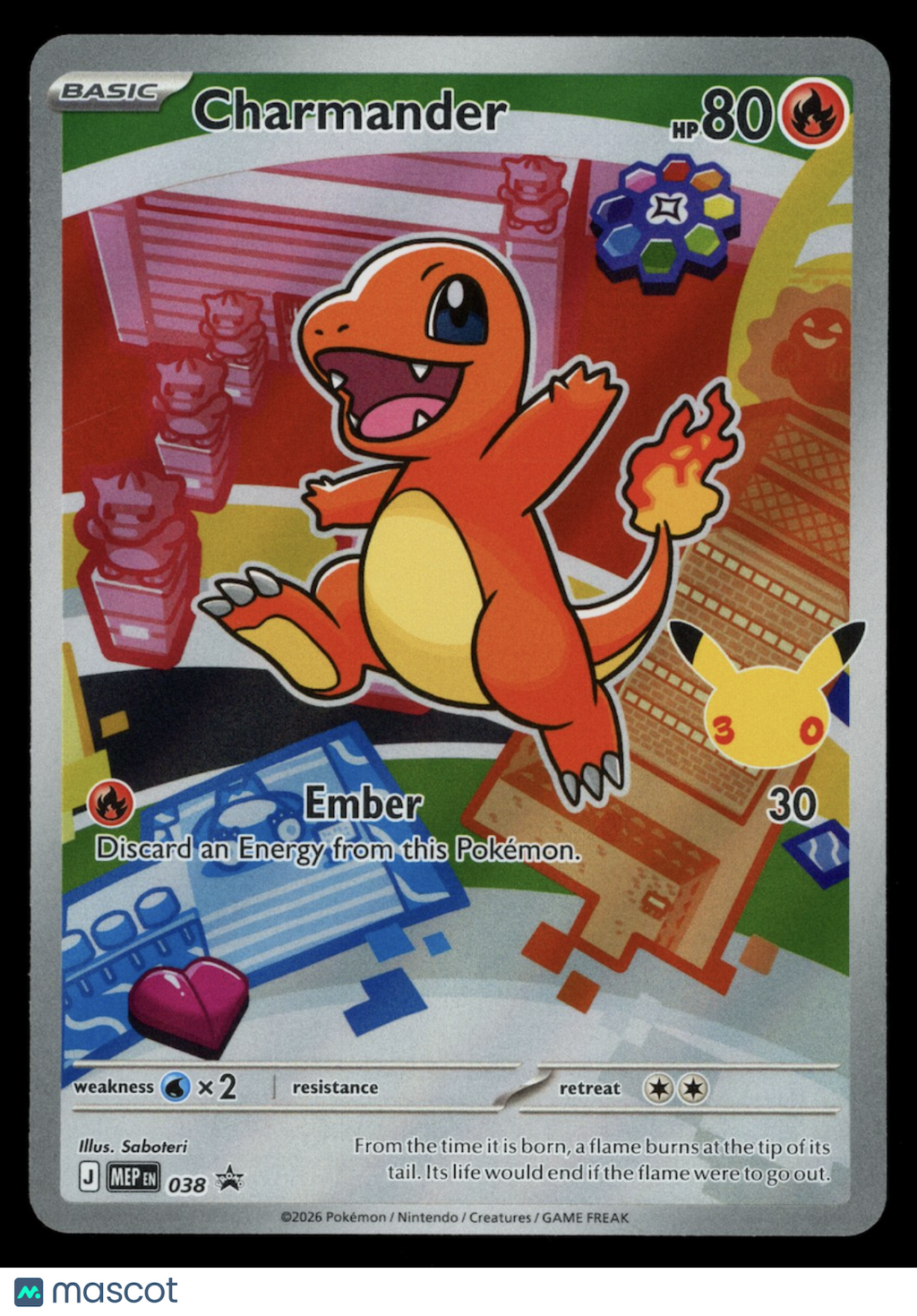 CHARMANDER 2026 Pokemon Mega Evolution First Partner #038 Black Star Promo