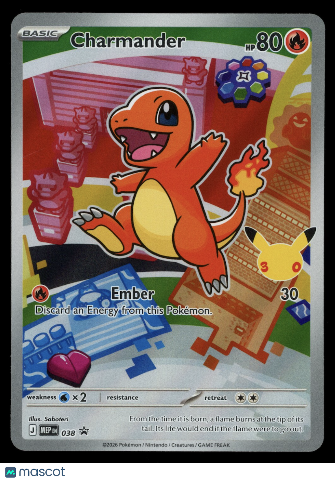 CHARMANDER 2026 Pokemon Mega Evolution First Partner #038 Black Star Promo