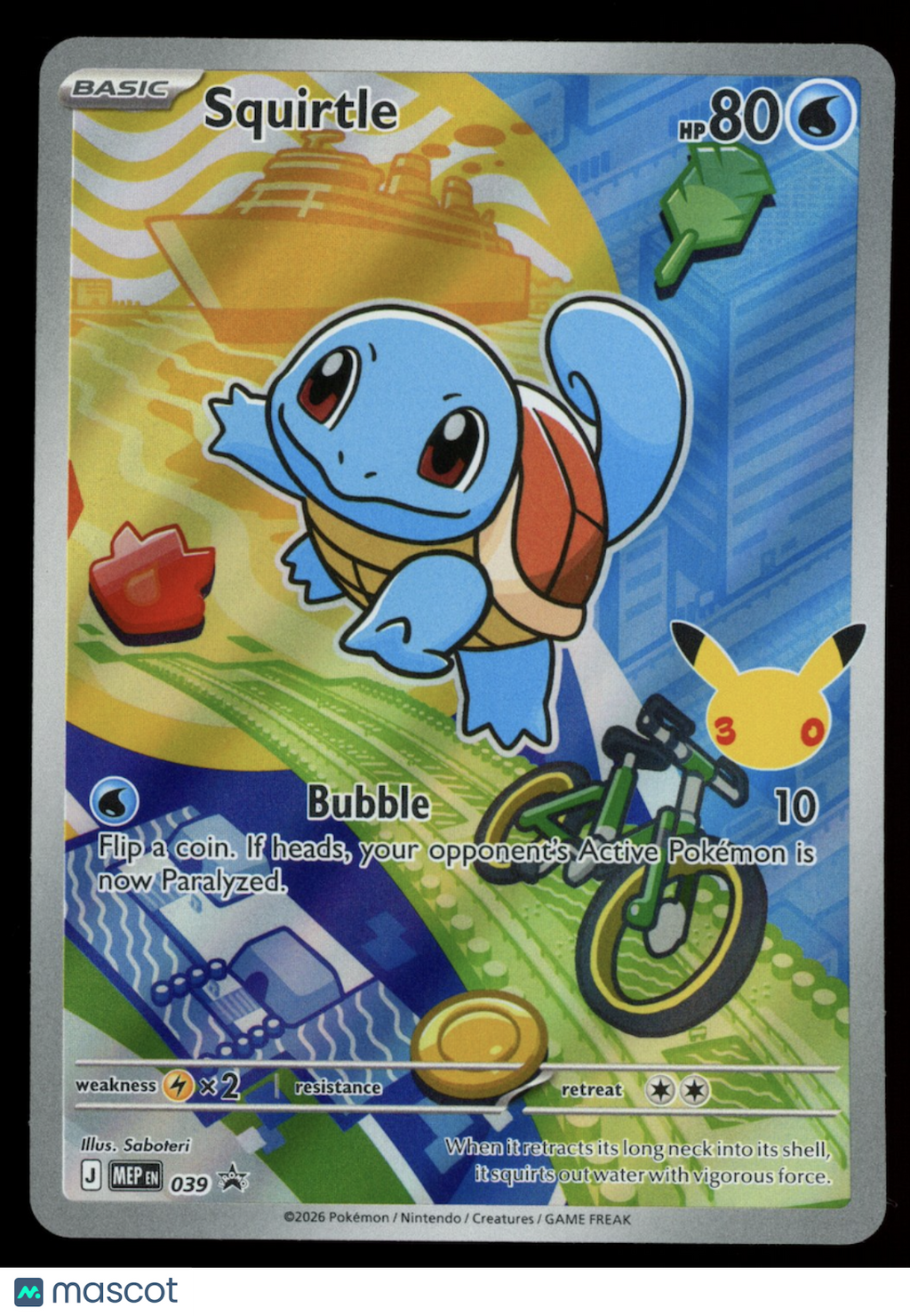 SQUIRTLE 2026 Pokemon Mega Evolution First Partner #039 Black Star Promo