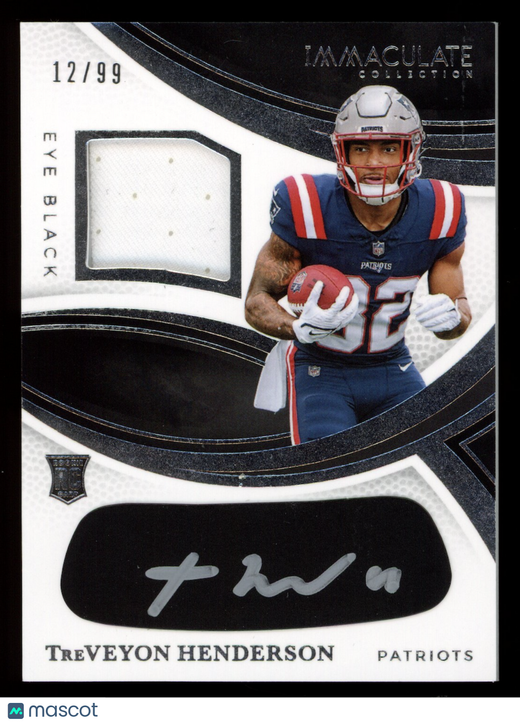 TREVEYON HENDERSON 2025 Panini Immaculate Rookie Eye Black Patch Auto /99
