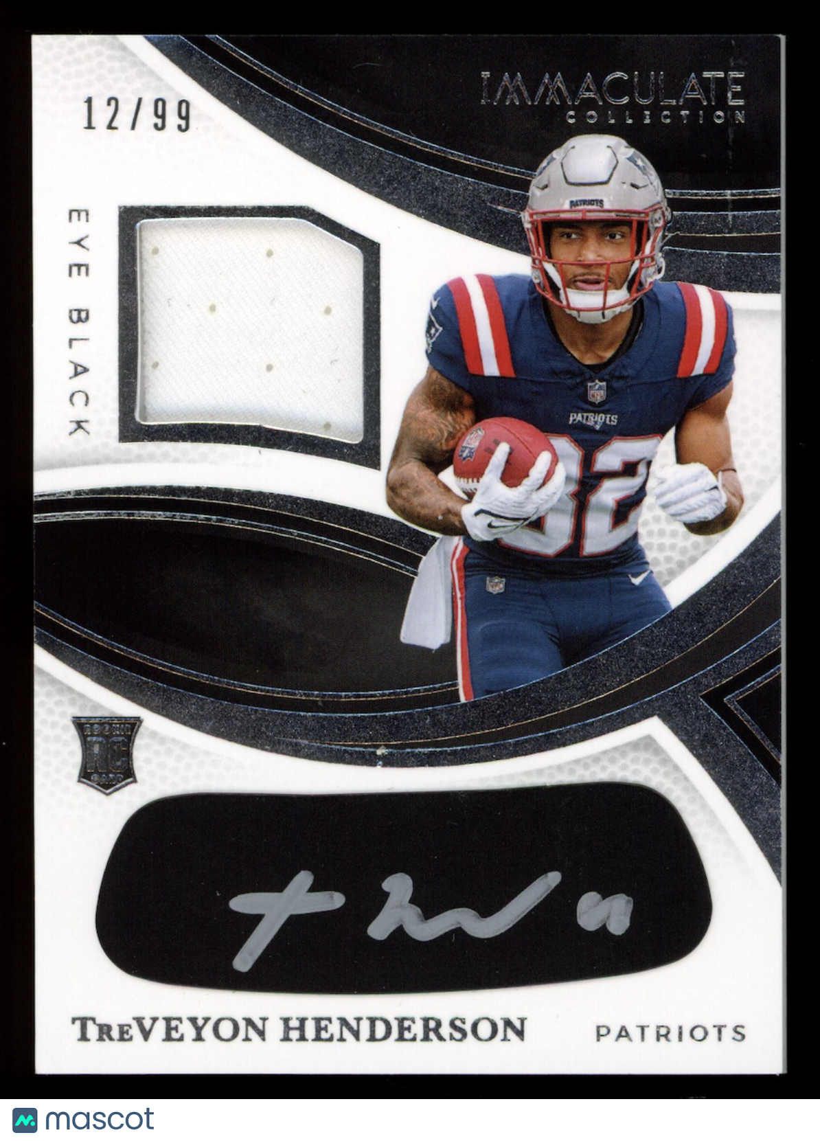 TREVEYON HENDERSON 2025 Panini Immaculate Rookie Eye Black Patch Auto /99