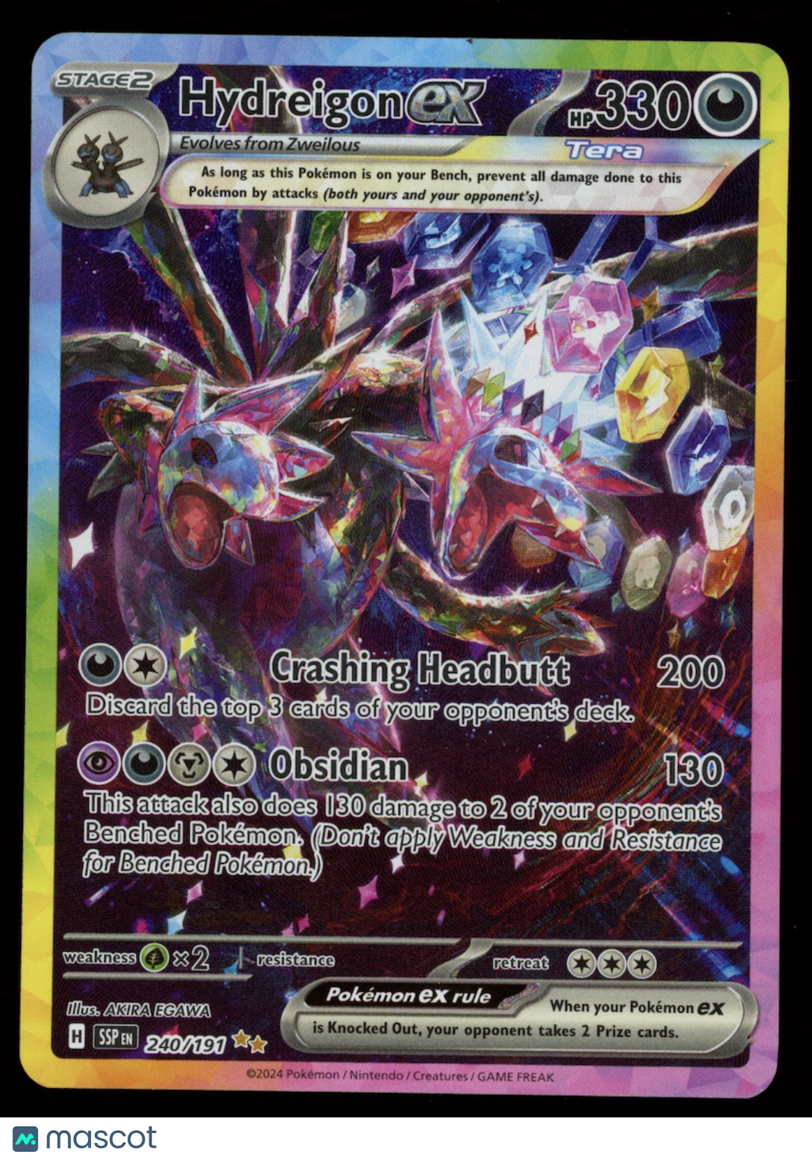 HYDREIGON EX 2024 Pokemon Surging Sparks Special Illustration Rare #240/191