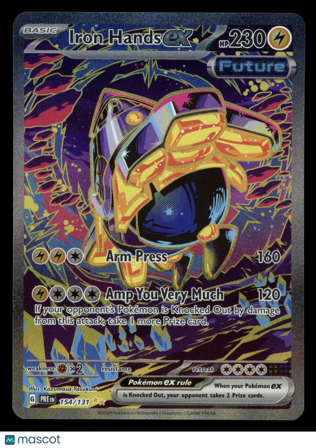 IRON HANDS 2025 Pokemon S&V Prismatic Evolutions #154 Special Illustration Rare